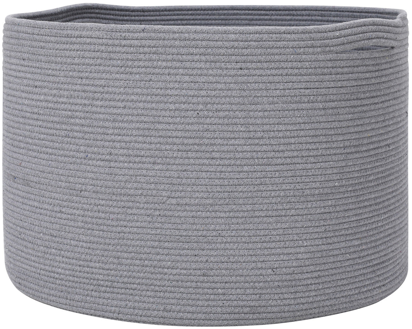 24" x 24" x 17" Mega Size Cotton Rope Storage Basket, All Grey