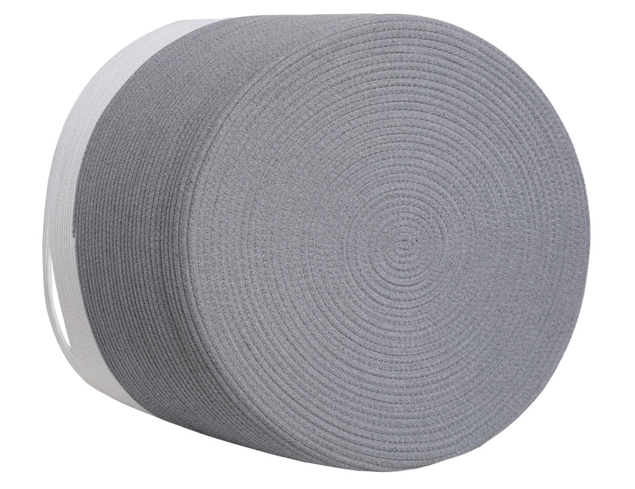 24" x 24" x 17" Mega Size Cotton Rope Storage Basket, Grey