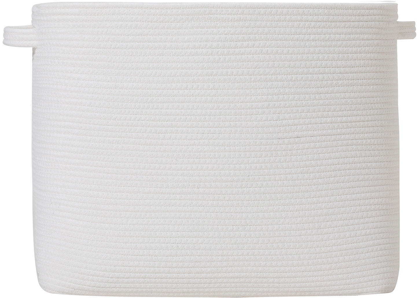 20" x 12" x 16" Rectangular Large Cotton Rope Storage Basket, All White