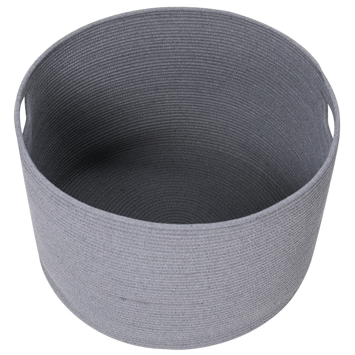24" x 24" x 17" Mega Size Cotton Rope Storage Basket, All Grey
