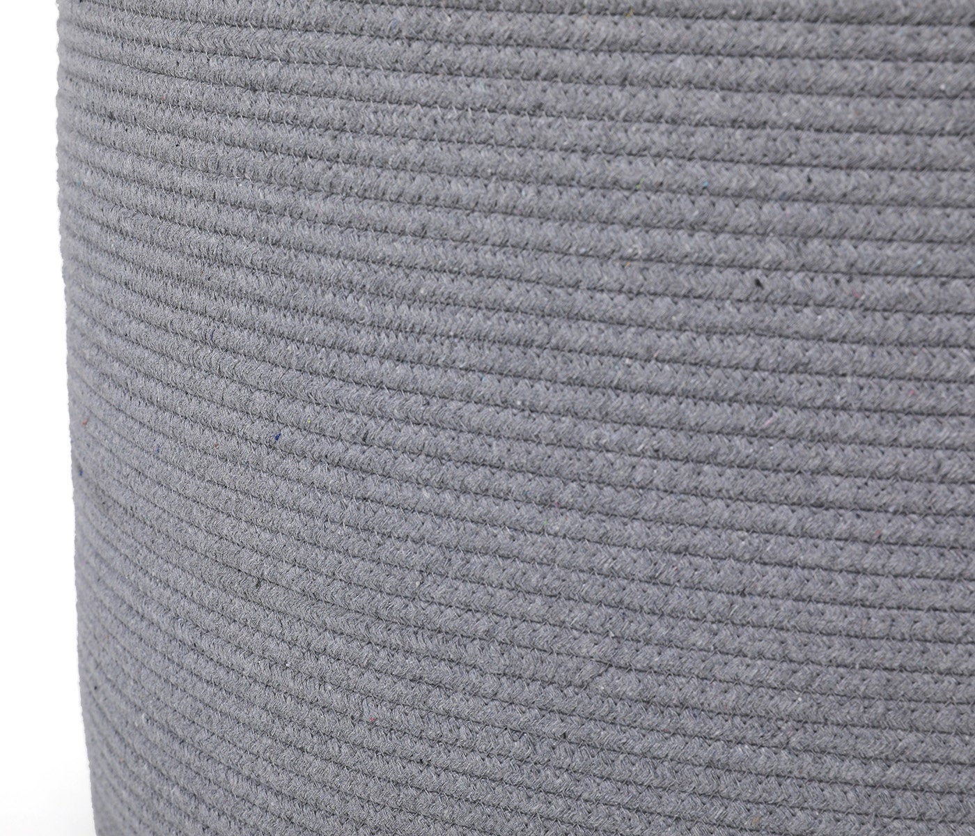 24" x 24" x 17" Mega Size Cotton Rope Storage Basket, All Grey
