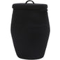 26" x 20" Large Tall Cotton Rope Storage Basket with Lid, All Black