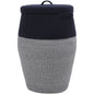 26" x 20" Large Tall Flagon Cotton Rope Storage Basket with Lid, All Dark Blue Mix