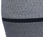 26" x 20" Large Tall Flagon Cotton Rope Storage Basket with Lid, Two Sides Dark Blue Mix