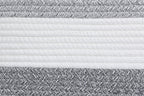 22”x14”x18” Rectangular Large Cotton Rope Storage Basket with Lid, Dual Grey