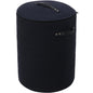16"x20" Extra Large Cotton Rope Basket with Zipper Lid, Woven Laundry Hamper and Blanket Storage Basket, Round Clothes Bin for Living Room Bedroom, Navy Blue