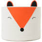18x15 Inch Fox Basket, Open Cotton Rope Animal Storage Bin for Kids Bedroom Playroom, Cute Woven Laundry Basket, Orange