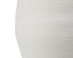 26"x20" Extra Large Tall Woven Laundry Basket with Lid, Cotton Rope Blanket Storage Basket, Freestanding Decorative Bin for Bedroom Living Room, Cream & Camel