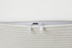 22x14x18 Inch Extra Large Rectangular Cotton Rope Basket with Zipper Lid, Decorative Blanket Storage Chest for Living Room Bedroom, Cream & Camel
