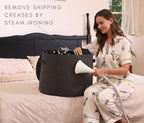 20x15 Inch Extra Large Round Cotton Rope Basket with Zipper Lid, Decorative Woven Storage Bin for Living Room Bedroom Closet, Dark Grey