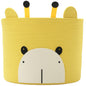 18x15 Inch Giraffe Basket, Open Cotton Rope Animal Storage Bin for Kids Bedroom Playroom, Cute Woven Laundry Basket, Yellow