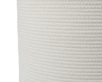 16"x20" Extra Large Cotton Rope Basket with Zipper Lid, Woven Laundry Hamper and Blanket Storage Basket, Round Clothes Bin for Living Room Bedroom, White
