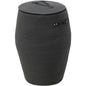 26"x20" Extra Large Tall Woven Laundry Basket with Lid, Cotton Rope Blanket Storage Basket, Freestanding Decorative Bin for Bedroom Living Room, Dark Grey