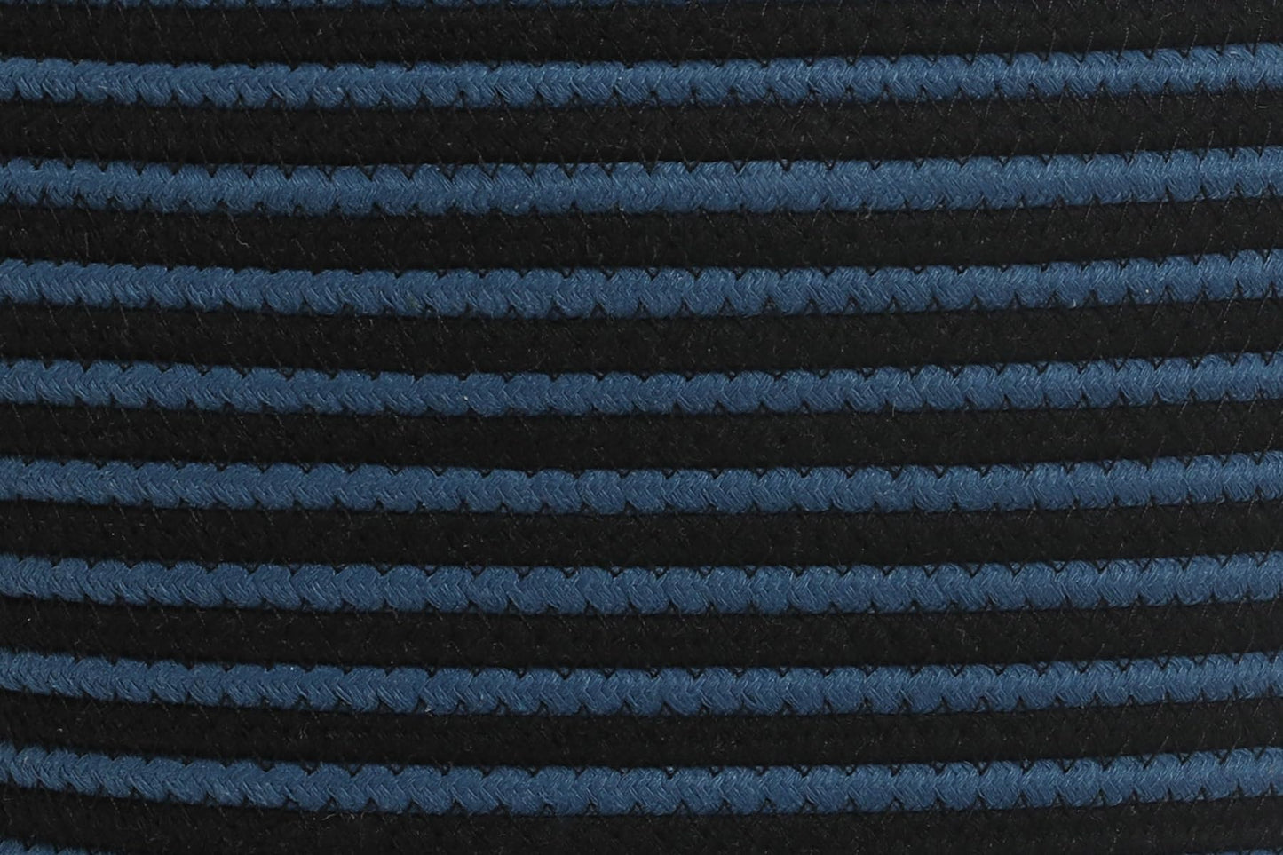 12x18 Inch Bee Basket with Lid, Handcrafted Cotton Rope Animal Storage Bin, Striped Bumble Bee Decor for Kids Bedroom Playroom, Blue