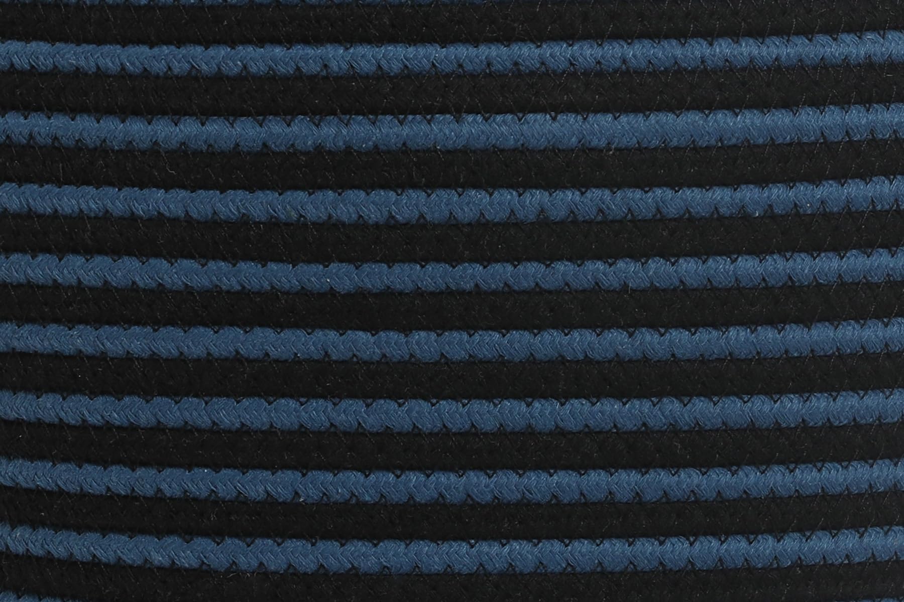 12x18 Inch Bee Basket with Lid, Handcrafted Cotton Rope Animal Storage Bin, Striped Bumble Bee Decor for Kids Bedroom Playroom, Blue