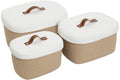 Beige/White Lid