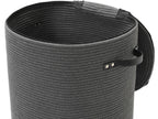 16"x20" Extra Large Cotton Rope Basket with Zipper Lid, Woven Laundry Hamper and Blanket Storage Basket, Round Clothes Bin for Living Room Bedroom, Dark Grey