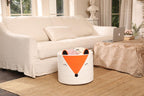 18x15 Inch Fox Basket, Open Cotton Rope Animal Storage Bin for Kids Bedroom Playroom, Cute Woven Laundry Basket, Orange
