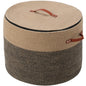 20x15 Inch Extra Large Round Cotton Rope Basket with Zipper Lid, Decorative Woven Storage Bin for Living Room Bedroom Closet, Natural Jute
