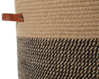 20x15 Inch Extra Large Round Cotton Rope Basket with Zipper Lid, Decorative Woven Storage Bin for Living Room Bedroom Closet, Natural Jute