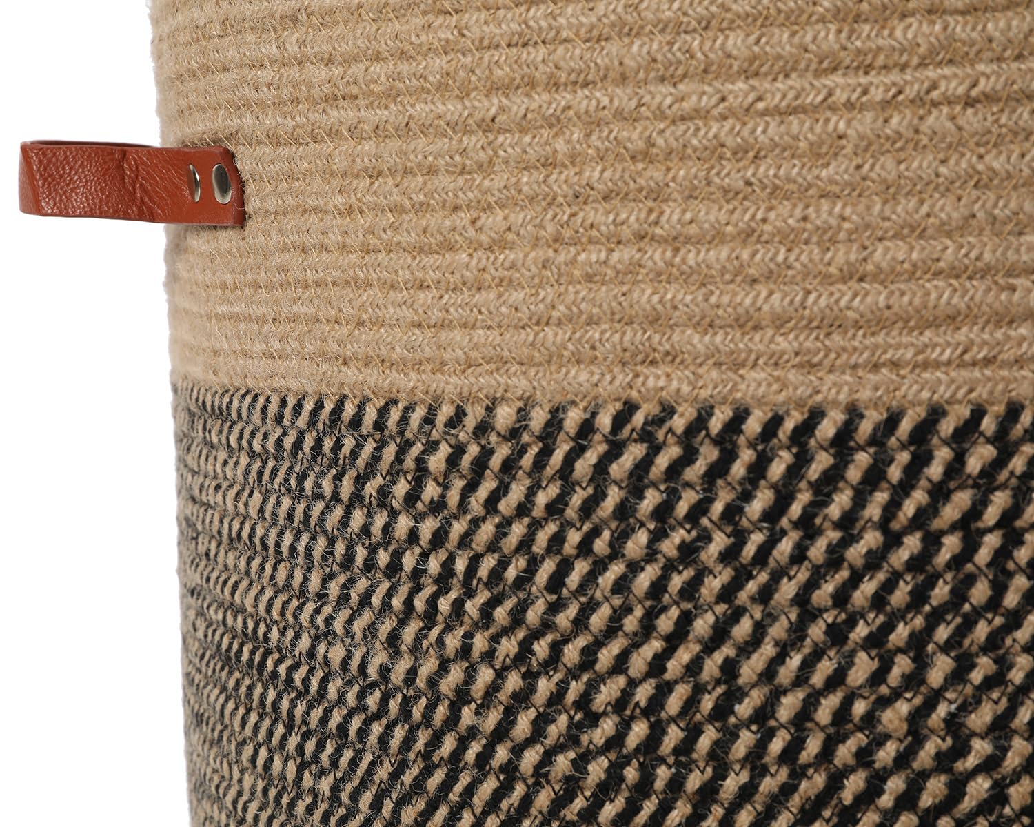 20x15 Inch Extra Large Round Cotton Rope Basket with Zipper Lid, Decorative Woven Storage Bin for Living Room Bedroom Closet, Natural Jute