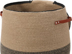 26"x20" Extra Large Tall Woven Laundry Basket with Lid, Cotton Rope Blanket Storage Basket, Freestanding Decorative Bin for Bedroom Living Room, Natural Jute