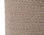 20x15 Inch Extra Large Round Cotton Rope Basket with Zipper Lid, Decorative Woven Storage Bin for Living Room Bedroom Closet, Camel & White Mix