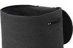 22x14x18 Inch Extra Large Rectangular Cotton Rope Basket with Zipper Lid, Decorative Blanket Storage Chest for Living Room Bedroom, Dark Grey