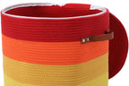 16"x20" Extra Large Cotton Rope Basket with Zipper Lid, Woven Laundry Hamper and Blanket Storage Basket, Round Clothes Bin for Living Room Bedroom, Rainbow Multicolor