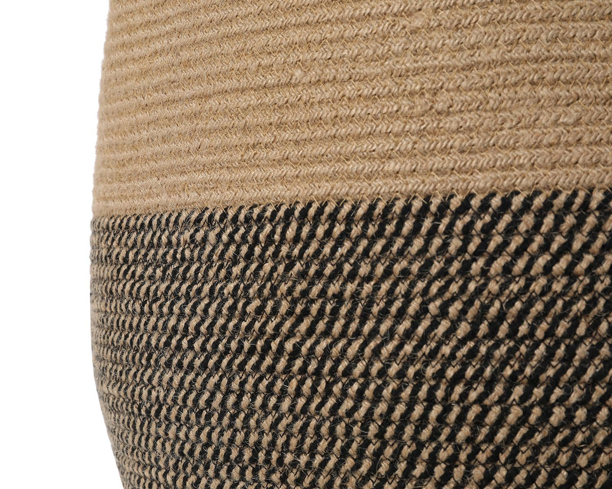 26"x20" Extra Large Tall Woven Laundry Basket with Lid, Cotton Rope Blanket Storage Basket, Freestanding Decorative Bin for Bedroom Living Room, Natural Jute