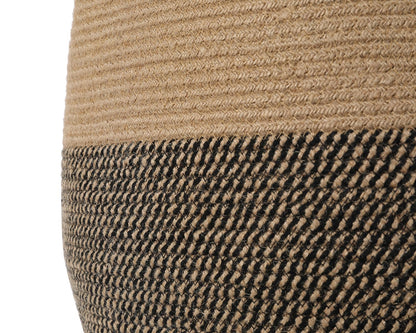 26"x20" Extra Large Tall Woven Laundry Basket with Lid, Cotton Rope Blanket Storage Basket, Freestanding Decorative Bin for Bedroom Living Room, Natural Jute