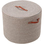 20x15 Inch Extra Large Round Cotton Rope Basket with Zipper Lid, Decorative Woven Storage Bin for Living Room Bedroom Closet, Camel & White Mix
