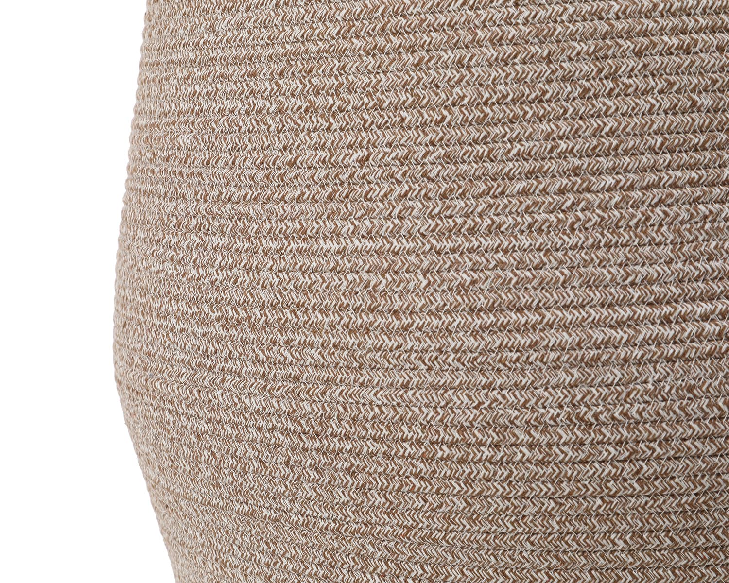 26"x20" Extra Large Tall Woven Laundry Basket with Lid, Cotton Rope Blanket Storage Basket, Freestanding Decorative Bin for Bedroom Living Room, Camel & White Mix
