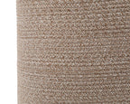 22x14x18 Inch Extra Large Rectangular Cotton Rope Basket with Zipper Lid, Decorative Blanket Storage Chest for Living Room Bedroom, Camel & White Mix