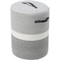 16"x20" Extra Large Cotton Rope Basket with Zipper Lid, Woven Laundry Hamper and Blanket Storage Basket, Round Clothes Bin for Living Room Bedroom, Dual Grey