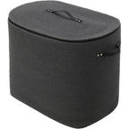 22x14x18 Inch Extra Large Rectangular Cotton Rope Basket with Zipper Lid, Decorative Blanket Storage Chest for Living Room Bedroom, Dark Grey