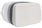 22”x14”x18” Rectangular Large Cotton Rope Storage Basket with Lid, Double Graded Grey