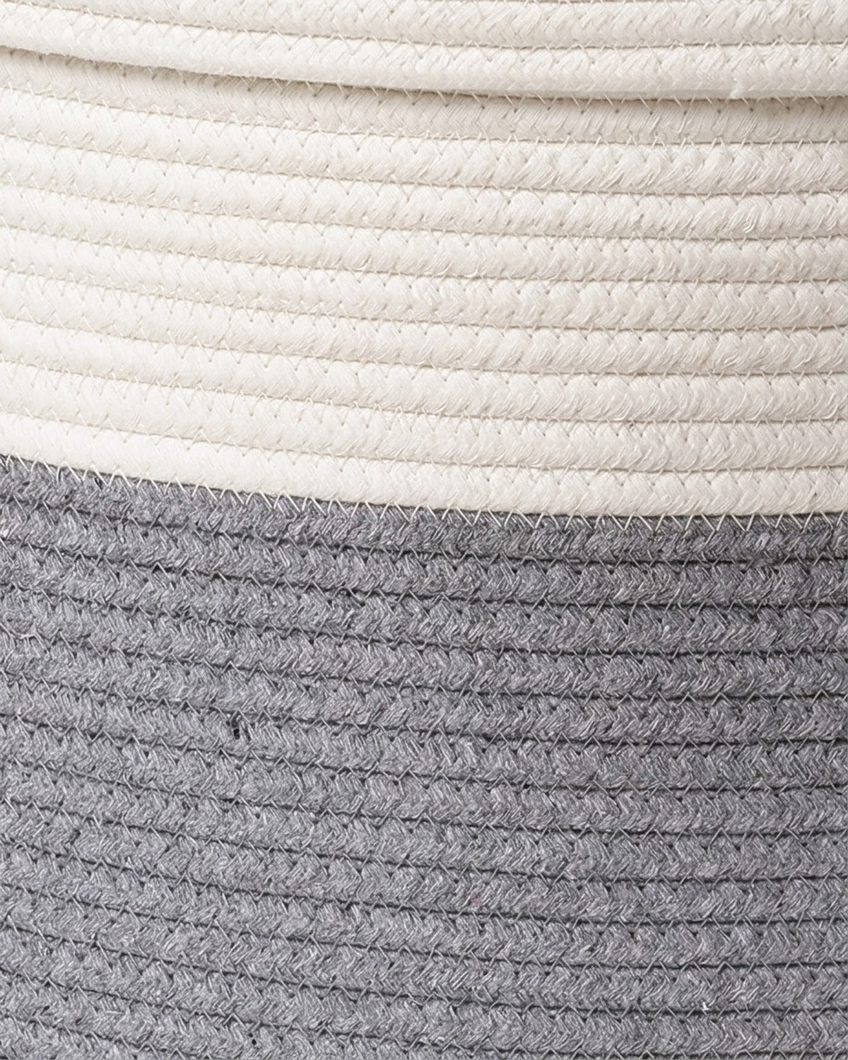 Close-up of the double-woven cotton rope coils that let a Cottonphant basket hold its shape