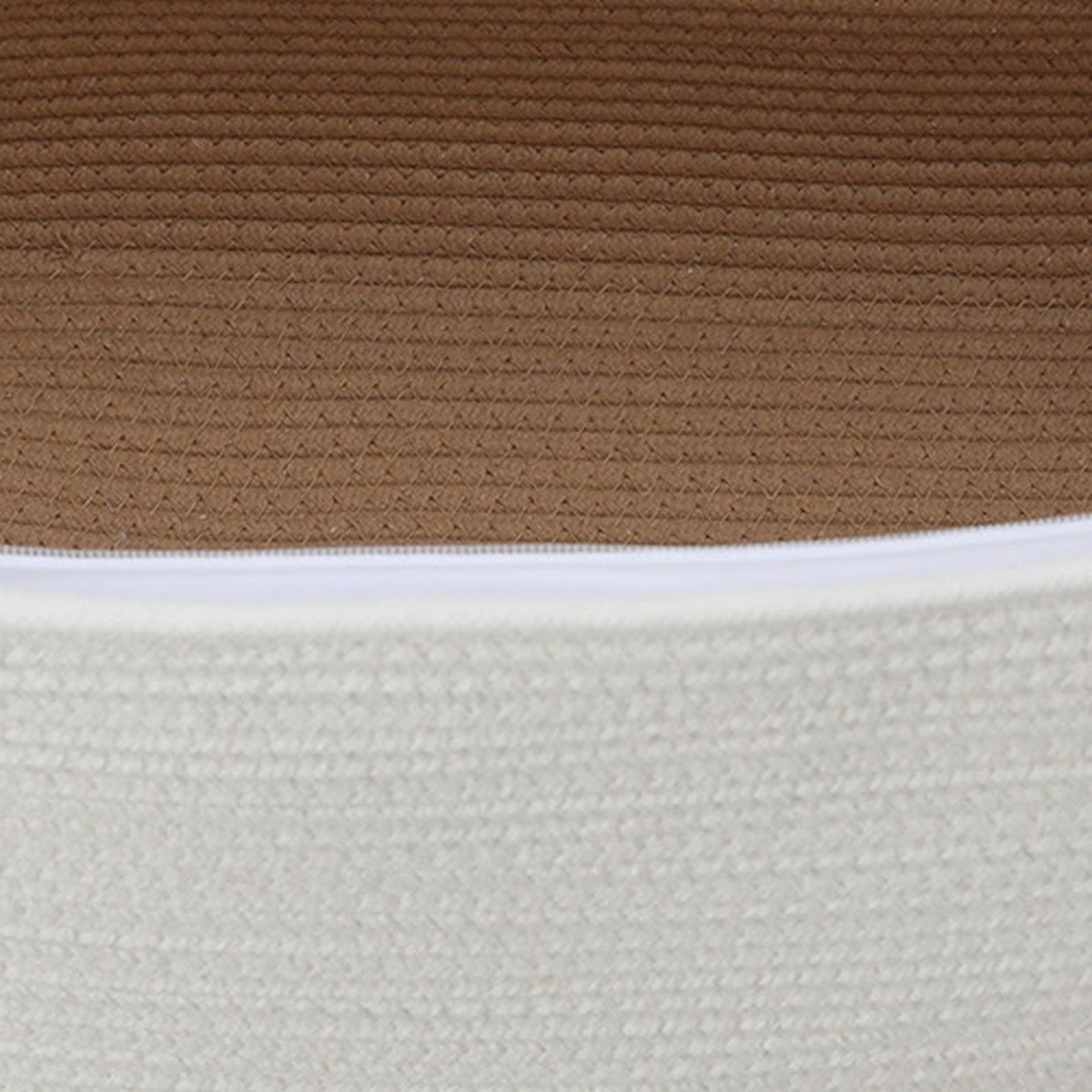 Two-tone cotton rope, caramel over cream