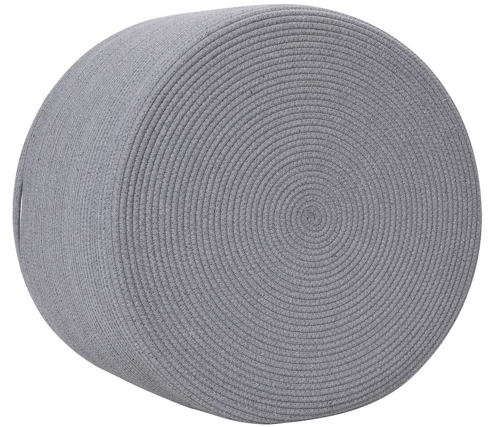 24" x 24" x 17" Mega Size Cotton Rope Storage Basket, All Grey