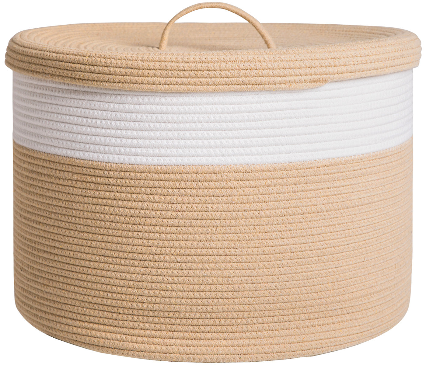 20 x 20 x 15 Extra Large Storage Basket with Lid, Cotton Rope Stora –  Cottonphant