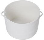 20" x 20" x 15" Extra Large Storage Basket with Lid, Cotton Rope Storage Baskets, Laundry Hamper, Toy Bin, Large Basket White with Cover