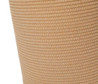 16" x 16" x 18" Large Cotton Rope Storage Basket with Lid, Grey Mix