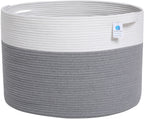 24" x 24" x 17" Mega Size Cotton Rope Storage Basket, Grey