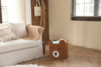 18" x 15" Bear Animal Cotton Rope Storage Basket, Orange Brown
