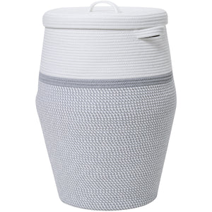 26 x 20 Extra Large Storage Basket with Lid, Cotton Rope Storage
