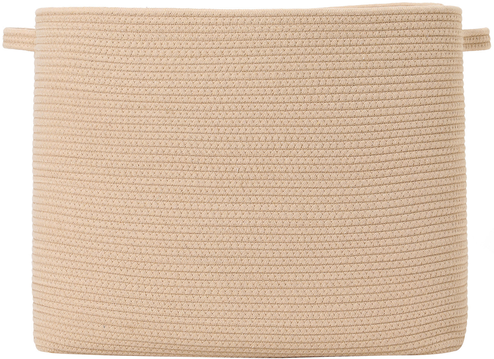 20" x 12" x 16" Rectangular Large Cotton Rope Storage Basket, All Beige