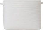 20" x 12" x 16" Rectangular Large Cotton Rope Storage Basket, All White
