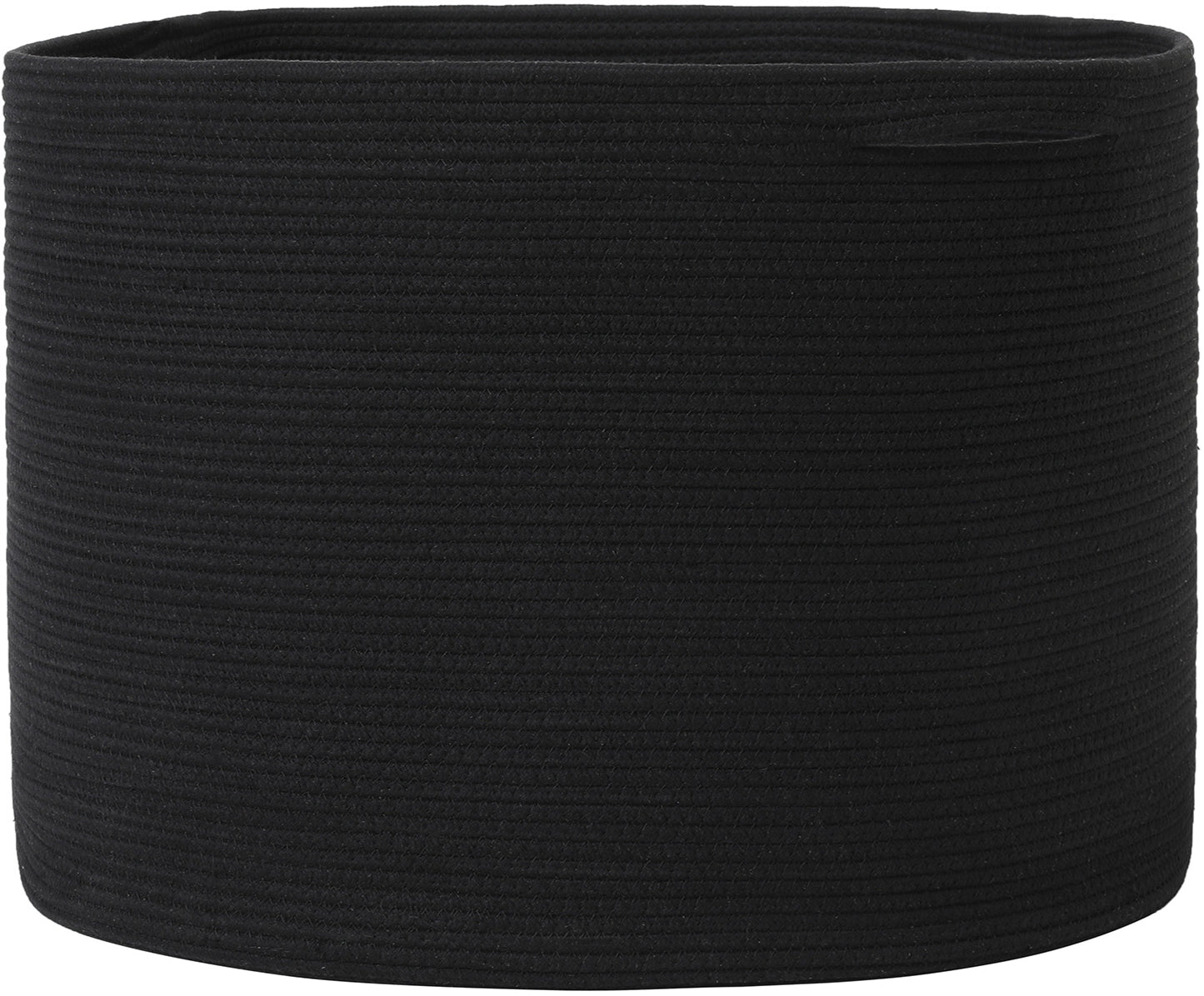 24" x 24" x 17" Mega Size Cotton Rope Storage Basket, All Black