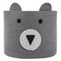 18" x 15" Bear Animal Cotton Rope Storage Basket, Grey